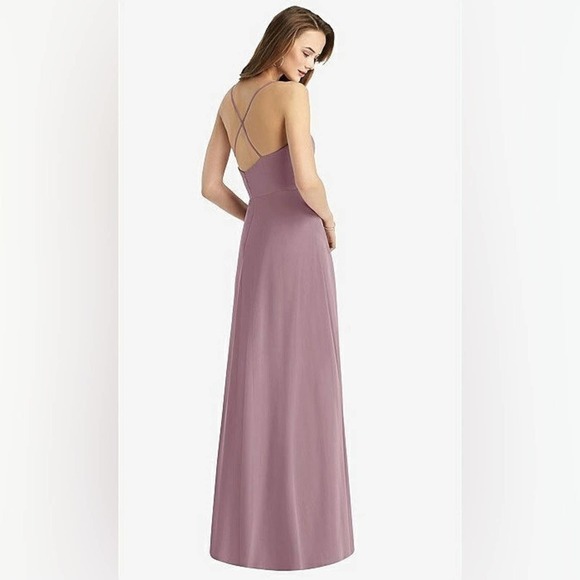 Thread Cowl Neck Criss Cross Back Maxi Dress - Picture 2 of 7